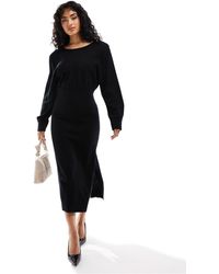 & Other Stories - Merino Wool Knitted Midaxi Dress With Open V Back - Lyst
