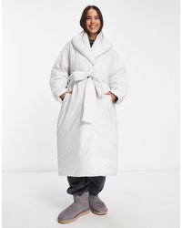 Weekday - Zyan Padded Coat With Belt Detail - Lyst