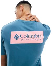 Columbia - North cascades - t-shirt verde-azzurro con stampa sul retro - Lyst