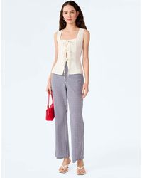 OMNES - Trousers Elodie Seersucker Gingham Ankle-Grazing Trousers - Lyst