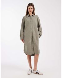 ASOS - Denim Shirt Midi Dress - Lyst