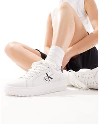 Calvin Klein - Sneakers multicolore cupsole con monogramma e suola spessa - Lyst