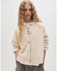 Pull&Bear - Vest Met Raglanmouwen En Knopen - Lyst