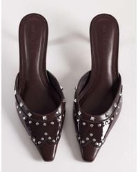 ASOS - Sammie Studded Western Chisel Toe Heeled Mules - Lyst