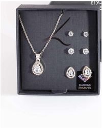 Lovisa - Set Con Collana E Orecchini Pendenti Con Diamanti Sintetici A Goccia - Lyst