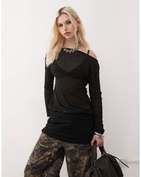 Collusion - Off Shoulder Slouch Mini Dress - Lyst