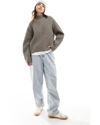 & Other Stories - Merino Wool And Cotton Blend Jumper With Sculptural Sleeves - Lyst