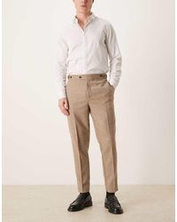ASOS - Tailored Tapered Trousers With Wool Blend - Lyst