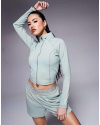 Nike - Gym Life Swoosh Full Zip Long Sleeve Top - Lyst