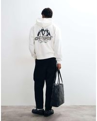 ASOS - Relaxed Hoodie With Back Print - Lyst