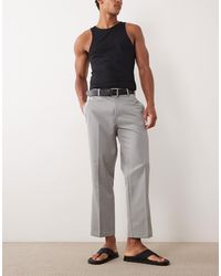ASOS - Tailored Straight Cropped Trousers - Lyst