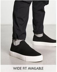 ASOS - Knitted Slip On Trainers - Lyst