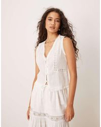 ASOS - Lace Trim Waistcoat - Lyst