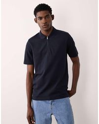 Jack & Jones - Premium Zip Polo Top - Lyst