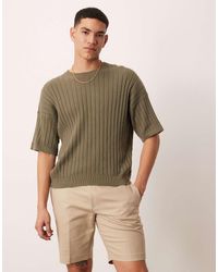 ASOS - Pantaloncini Chino Eleganti Slim Con Linguetta Smussata - Lyst