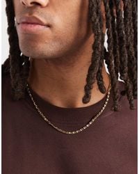 ASOS - Waterproof Stainless Steel Swirl Link Chain Necklace - Lyst