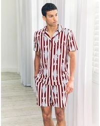 Chelsea Peers - Gone Fishing Stripe Print Short Pyjama Set - Lyst