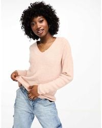 Vero Moda - Lightweight V Neck Knitted Jumper - Lyst