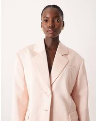 ASOS - Tailored Satin Oversized Power Shoulder Blazer Co-Ord - Lyst