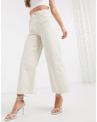 ASOS Jeans premium a fondo ampio écru - Viola