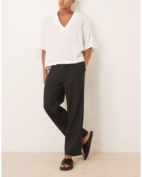 ARKET - Linen Mix Drawstring Relaxed Pants - Lyst