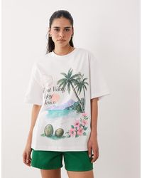 ASOS - Oversized T-shirt With Mexico Landscape Graphic - Lyst