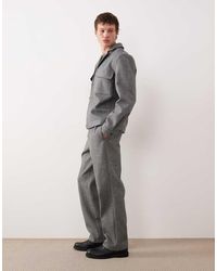 ASOS - Tailored Co-Ord Brushed Twill Straight Trousers - Lyst
