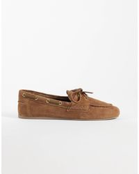 Mango - 100% Suede Boat Shoe - Lyst