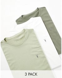 AllSaints - Brace - confezione da 3 t-shirt - Lyst