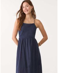 Stradivarius - Vestito Midi Con Schiena Scoperta - Lyst
