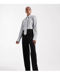 Vero Moda - Pantalones De Vestir Negros De Corte Recto Con Raya Delantera De - Lyst