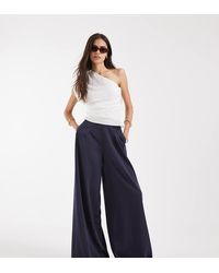 ASOS - Tall Tailored Pleated Waist Wide Leg Pants - Lyst