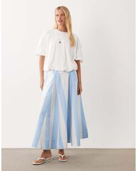 ASOS - Dropped Waist Volume Godet Midi Skirt - Lyst
