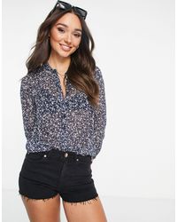 Dagmar French Connection Disty Floral Blouse - Blue