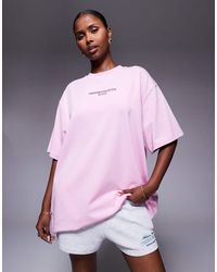 ASOS - Camiseta Extragrande Con Estampado Gráfico De Texto En Negrita En El Pecho Y La Espalda Icon De Weekend Collective - Lyst