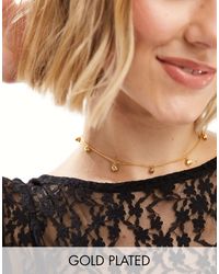 Rachel Jackson - 22 Carat Plated Mini Heart Charm Short Necklace With Gift Box - Lyst
