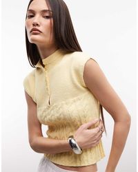 Susmie's - Orchid Button Down Knit Top - Lyst