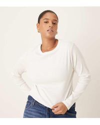 ASOS - Asos Design Curve Rib Crew Neck Long Sleeve Top - Lyst