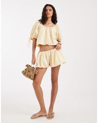 ASOS - Bubble Tie Side Shorts Co Ord - Lyst