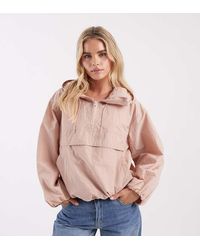 ASOS - Asos Design Petite Shower Resistant Overhead Track Jacket - Lyst