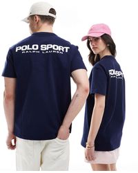 Polo Ralph Lauren - Sport capsule - t-shirt unisexe en tissu épais avec logo à l'avant et au dos - Lyst