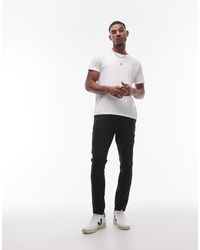 TOPMAN - Chinos Negros De Corte Pitillo De - Lyst