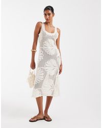 House Of Sunny - Appliquéd Sea Shells Midi Dress - Lyst