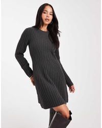 ASOS - Knitted Structured Mini Dress - Lyst