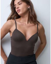 Gina Tricot - Sculpting Plunge Bodysuit - Lyst