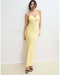 Stradivarius - Satin Midi Dress - Lyst
