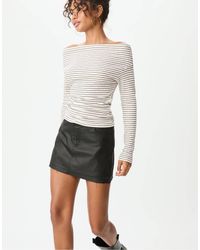 Stradivarius - Boatneck T-shirt - Lyst