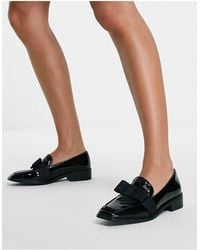 ALDO Hairalle Square Toe Bow Loafers - Black