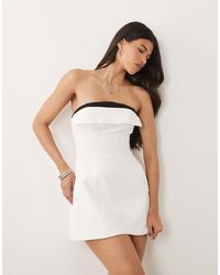 Bardot - Amanda Structured Strapless Mini Dress With Pockets - Lyst