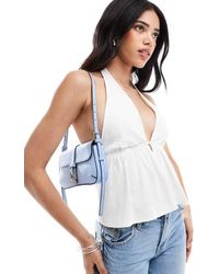 Bershka - Top Van Kaasdoek Met Halternek - Lyst